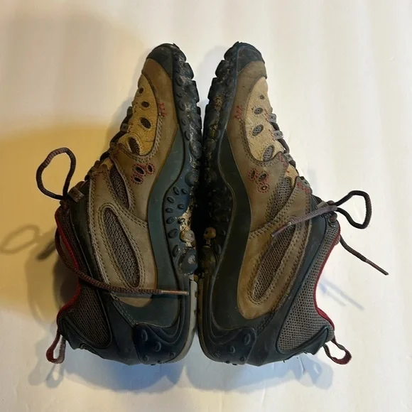 Merrell Arc Ventilator Chameleon hiking trail shoes brown & red Vibram soles - Picture 5 of 9